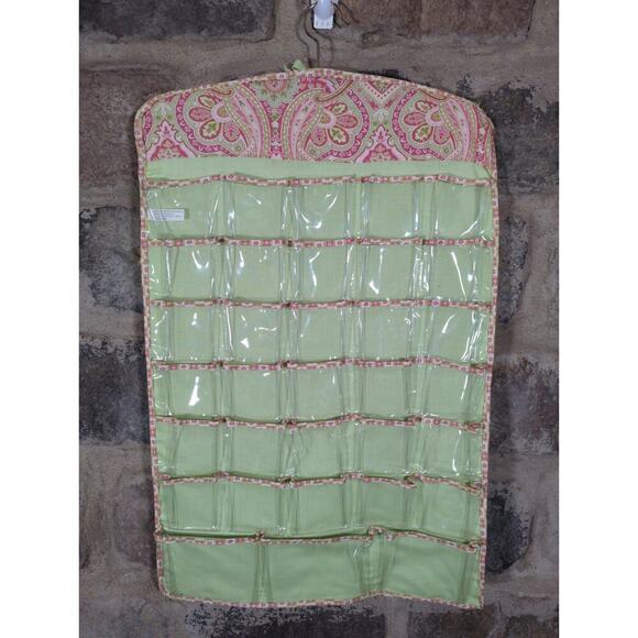 Hanging Storage Closet Pockets Double Sided Jewelry‎ Accessories Pink Green - Picture 3 of 7